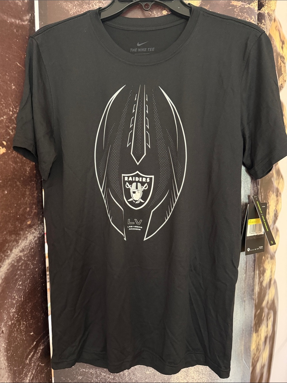 Nike Black Raiders Shield Graphic Short Sleeve Tee